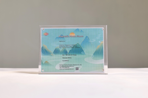 acheter Photo en verre claire 5 x 7 Cadre d'image acrylique magnétique Cadre d'image de bureau autonome online manufacture