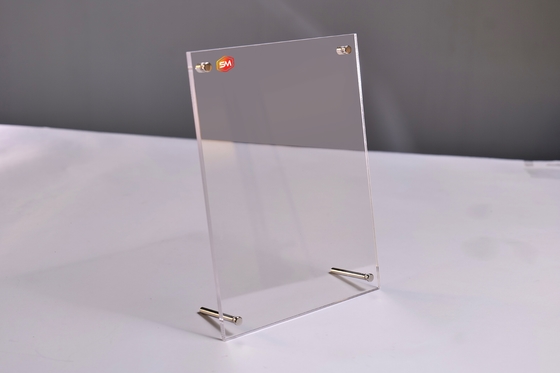 acheter Cadre acrylique transparent détenteur de certificat image claire photo affichage Bureau signe avec support online manufacture