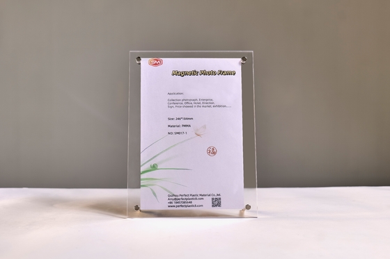 acheter Cadre photo acrylique clair 4x6 taille avec cadre photo en verre debout pour table fabrication en ligne