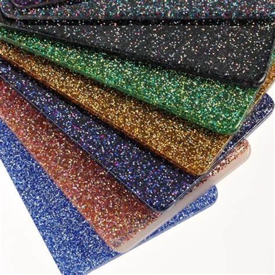 acheter Paroi colorée brillante 3 mm 4 mm 5 mm plexiglas Glitter feuille acrylique avec brillant de marbre online manufacture