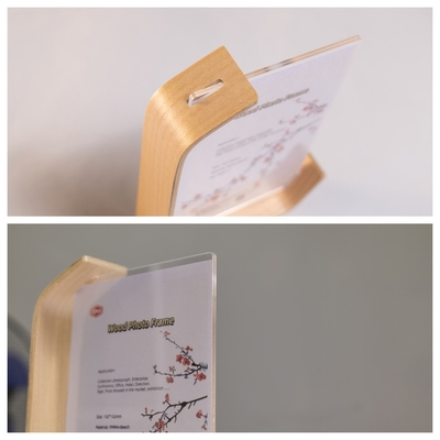 acheter Cadre photo acrylique en forme de L avec base en bois fabrication en ligne