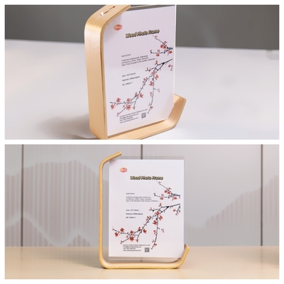 acheter Cadre photo acrylique multi-fonctionnel en forme de L avec base en bois online manufacture