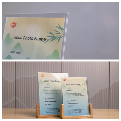 acheter Cadre photo acrylique avec base en bois pour affichage sur table fabrication en ligne