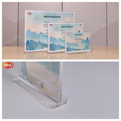 acheter Cadres acryliques magnétiques en forme de T Base en bois triangulaire Cadre photo acrylique en bloc Cadres photo acryliques Cadres photo plexiglas online manufacture