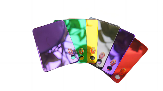 Coupe au laser PMMA 1220*2440mm feuille de miroir double face avec feuille acrylique auto-adhésive