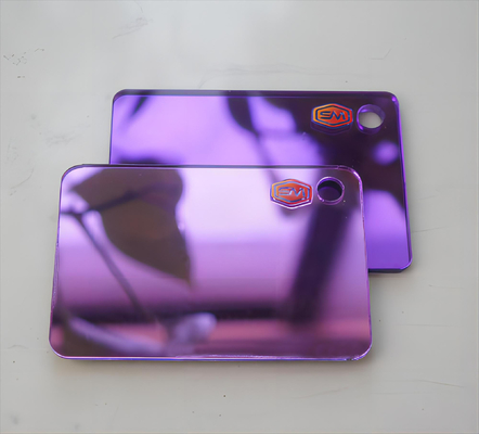 échantillon gratuit 1,8 mm miroir double face feuille acrylique panneau de paillettes feuille de miroir en plastique