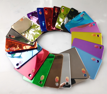 0.6mm-6mm personnalisable miroir feuille acrylique à sens unique décoratif grande taille