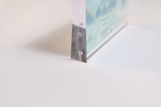 Cadre photo magnétique acrylique transparent 8 x 12 Cadre photo numérique avec écran d'horloge