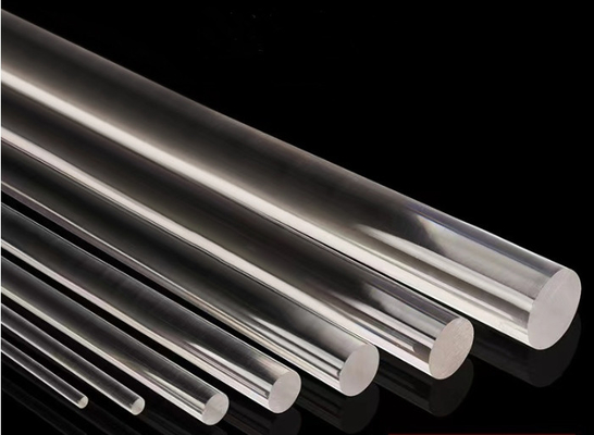 Barre PMMA transparente acrylique extrudée tube transparent fluorescent poli et solide bâtonnet acrylique