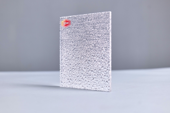 Plaque en plexiglas de 3 mm d'épaisseur transparente claire texturée feuille acrylique pour salle de bain