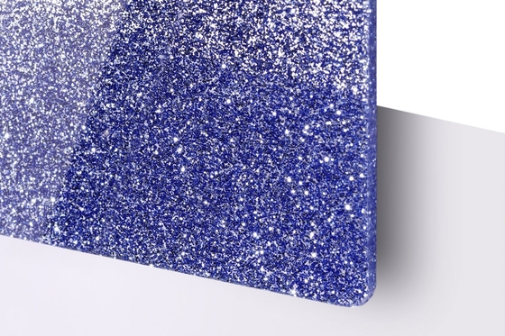 Couleur plastique transparent brillant 8x4ft PMMA Glitter feuille acrylique pour le bricolage