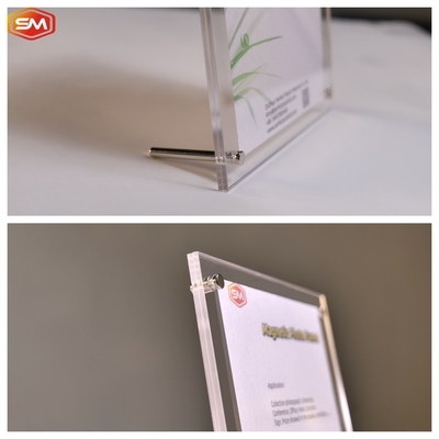 Cadre photo acrylique support avec cadre d'affiche de bureau