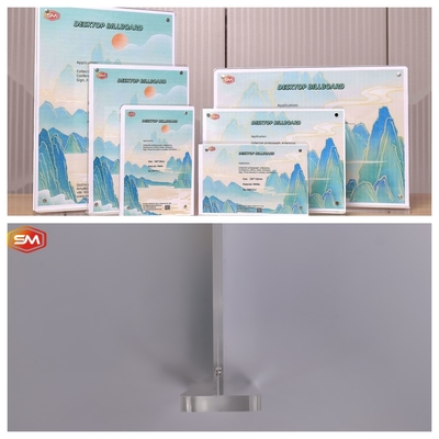 Tableau de bureau affichage de carte de conférence en forme de T porte-enseigne acrylique pour le commerce de détail