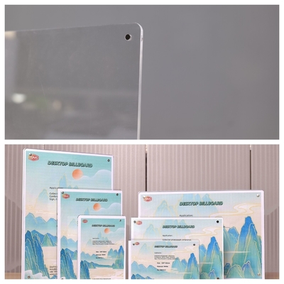 Fabrique chinoise Maître de panneau acrylique en forme de A4 T pour table debout