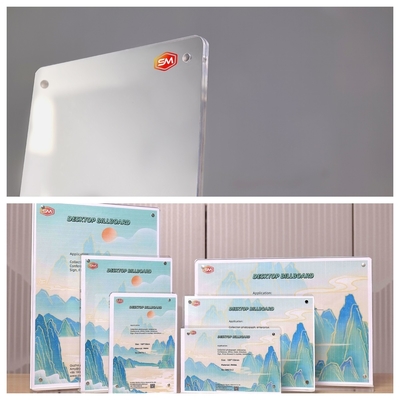 Fabrique Magnétique en forme de T Porteur de panneau acrylique Perspex debout libre Table Carte Insert