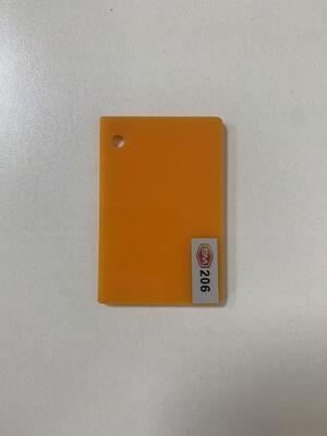 Feuille acrylique orange de 22 mm pour la fabrication de présentoirs