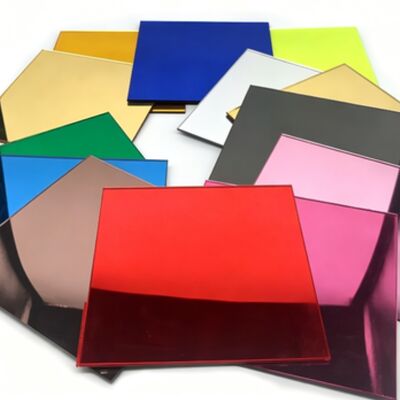 Plaque acrylique miroir montée sur le mur de 1 mm à 3 mm