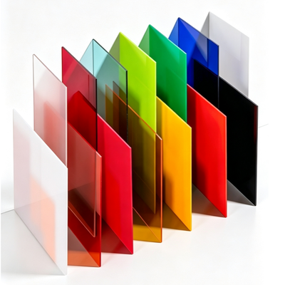 Panneau PMMA de feuille acrylique moulée résistante à l'humidité de couleur personnalisable résistante aux chocs pour la fabrication de meubles