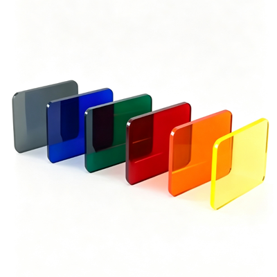 Folio d'acrylique transparent résistant aux UV avec des couleurs personnalisables et une transmission lumineuse élevée pour l'affichage en extérieur intérieur