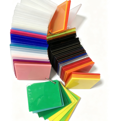 Plaque acrylique PMMA colorée résistante aux UV et aux rayures avec couleurs personnalisées pour la signalisation et l'affichage